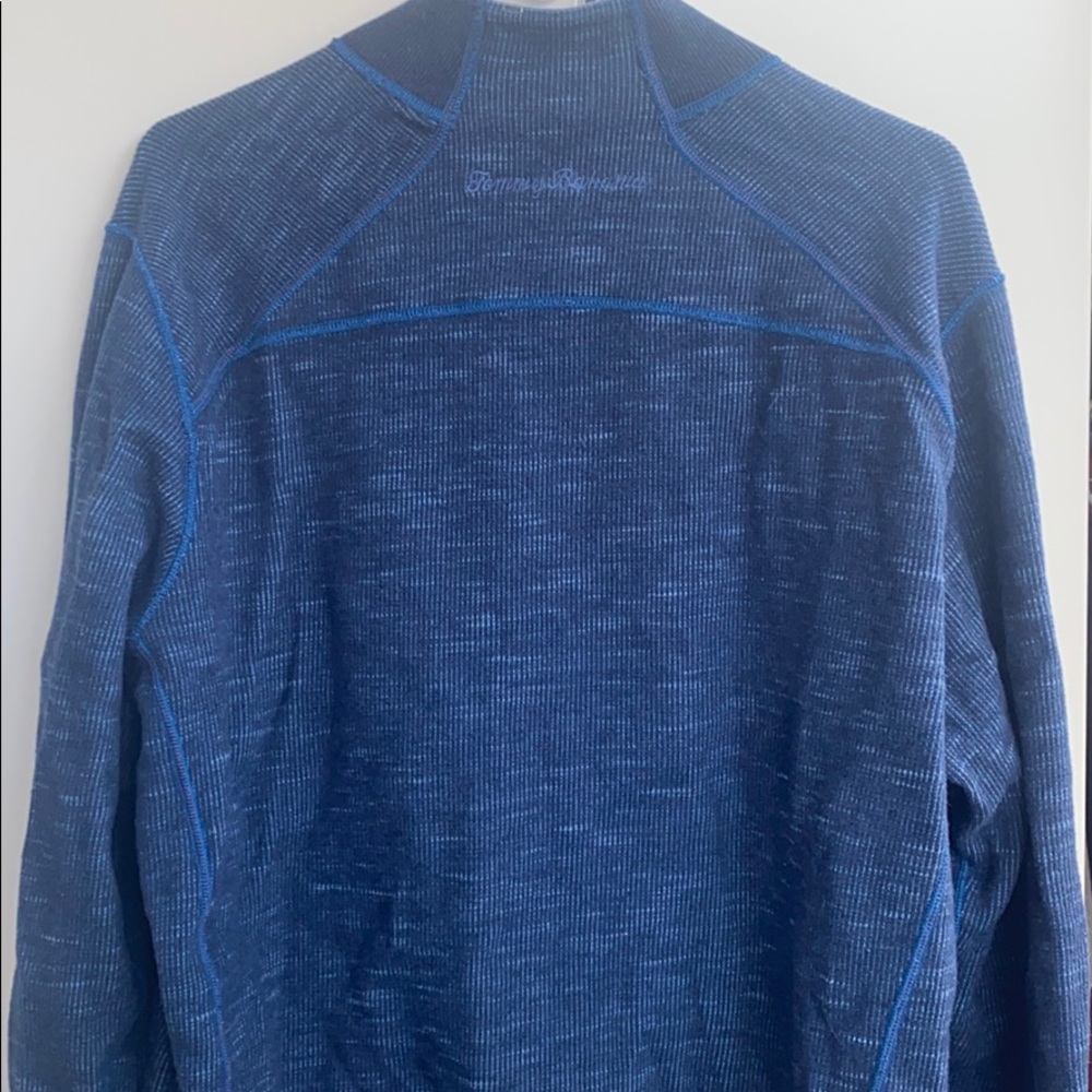 Tommy Bahama Quarter Zip - Navy/Light Blue - Picture 2 of 4